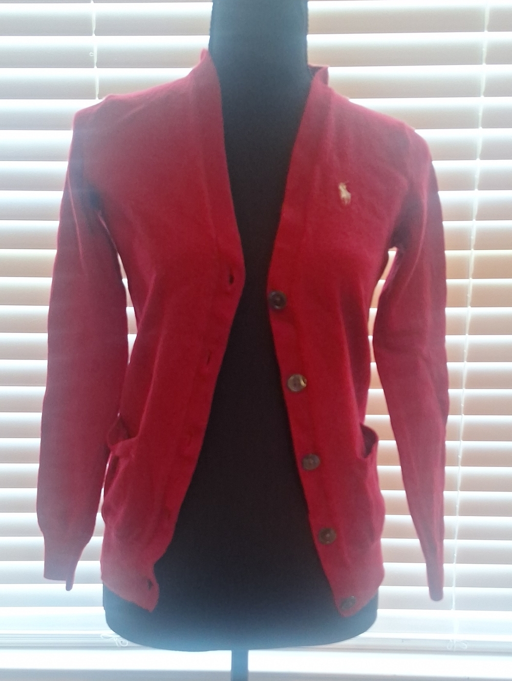 Polo by Ralph Lauren Burgundy Men's Button-Up Cardigan